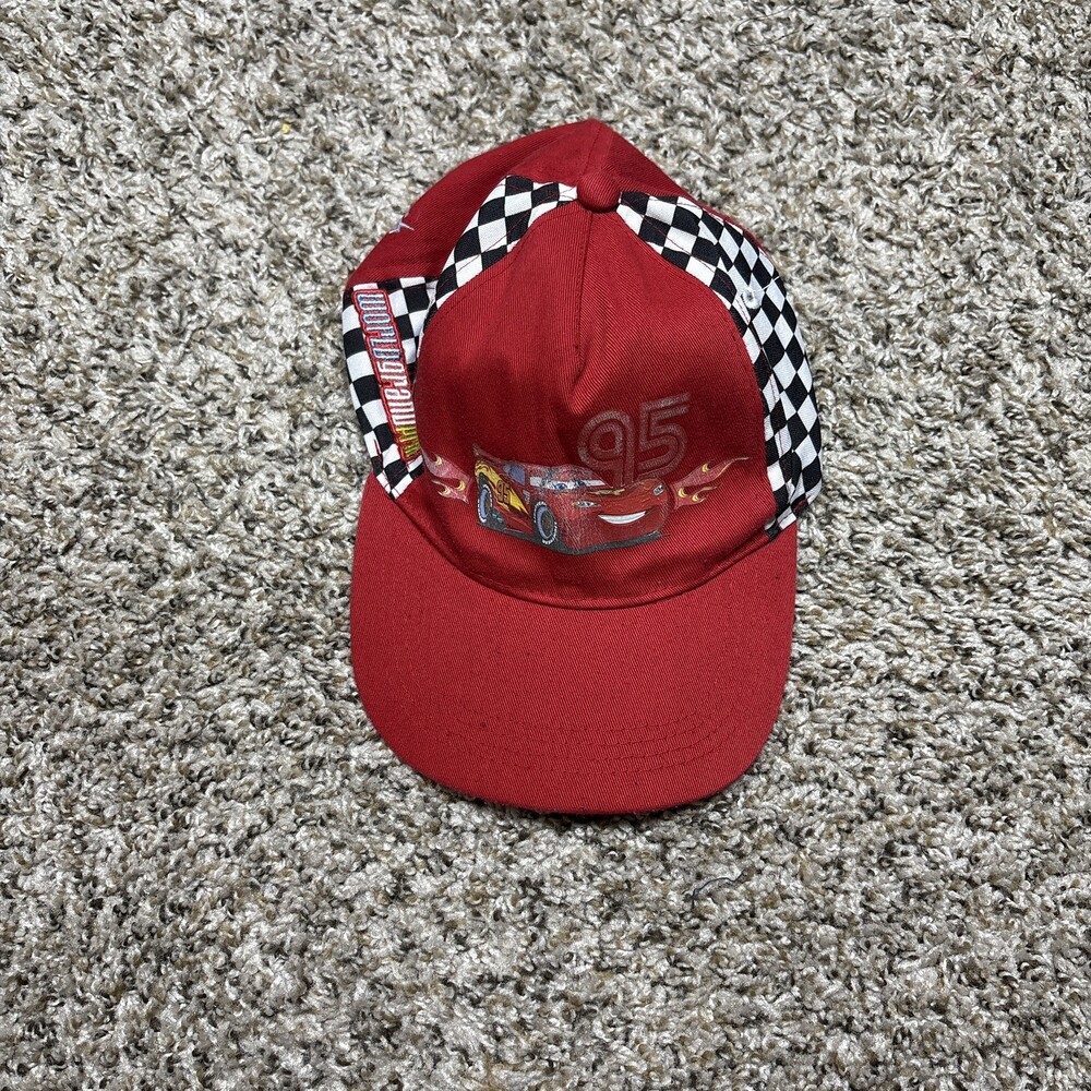 Disney Pixar Cars Lightning McQueen 95 Boys Snapback Hat  Red Cap